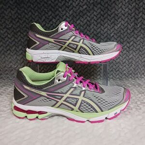 Asics GT-1000 4 Women's Running Shoes Silver Pistachio Pink Glow T5A7N Size 8